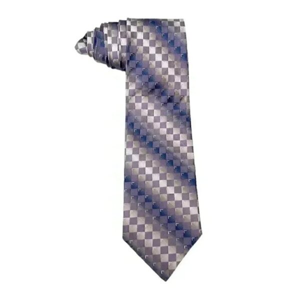 Gianfranco Valentino Silk Tie Purple Print - Picture 1 of 6